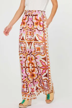 Printed Wide Leg Pant