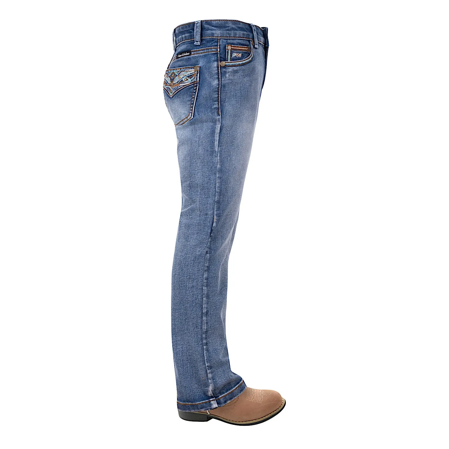 Pure Western Girl's Nina Boot Cut Jean-Moonshine