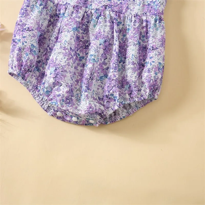 Purple Flutter Romper