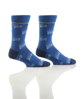 "Boombox" Cotton Dress Crew Socks by YO Sox - Large