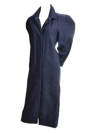 Rare 1980s Norma Kamali Denim Vintage Dress Medium