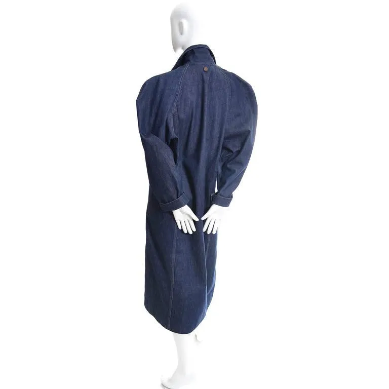 Rare 1980s Norma Kamali Denim Vintage Dress Medium