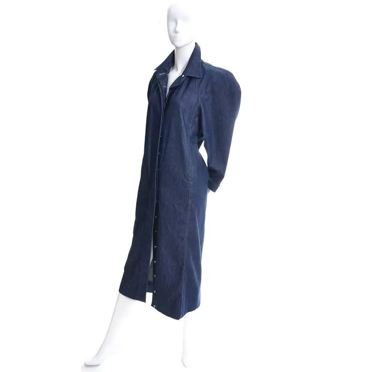Rare 1980s Norma Kamali Denim Vintage Dress Medium