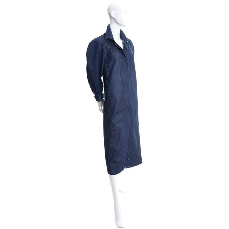 Rare 1980s Norma Kamali Denim Vintage Dress Medium