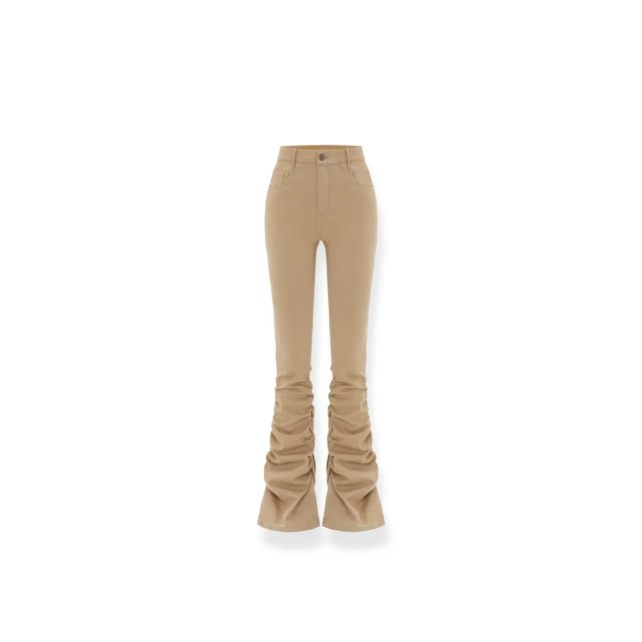 Reconstruction Washed and Distressed Jeans Brown