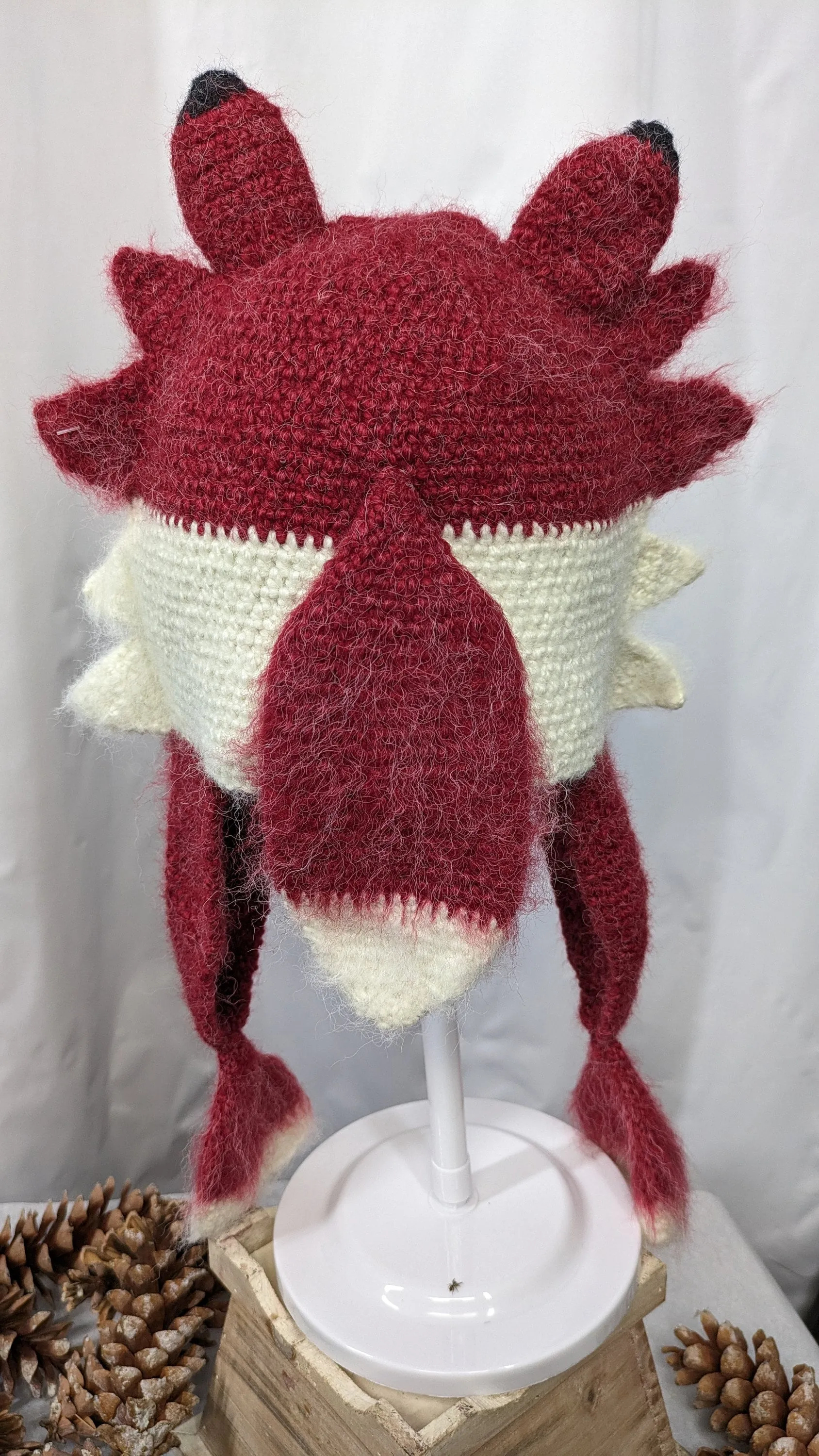 Red Fox knitted winter ski snowboard novelty rare hat adult unisex unique gift