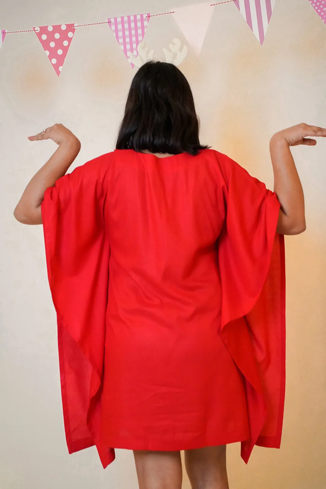 Red Rayon Kaftan - HO!