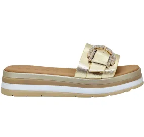 Repo Ladies Diamante Trim Mule Sandal