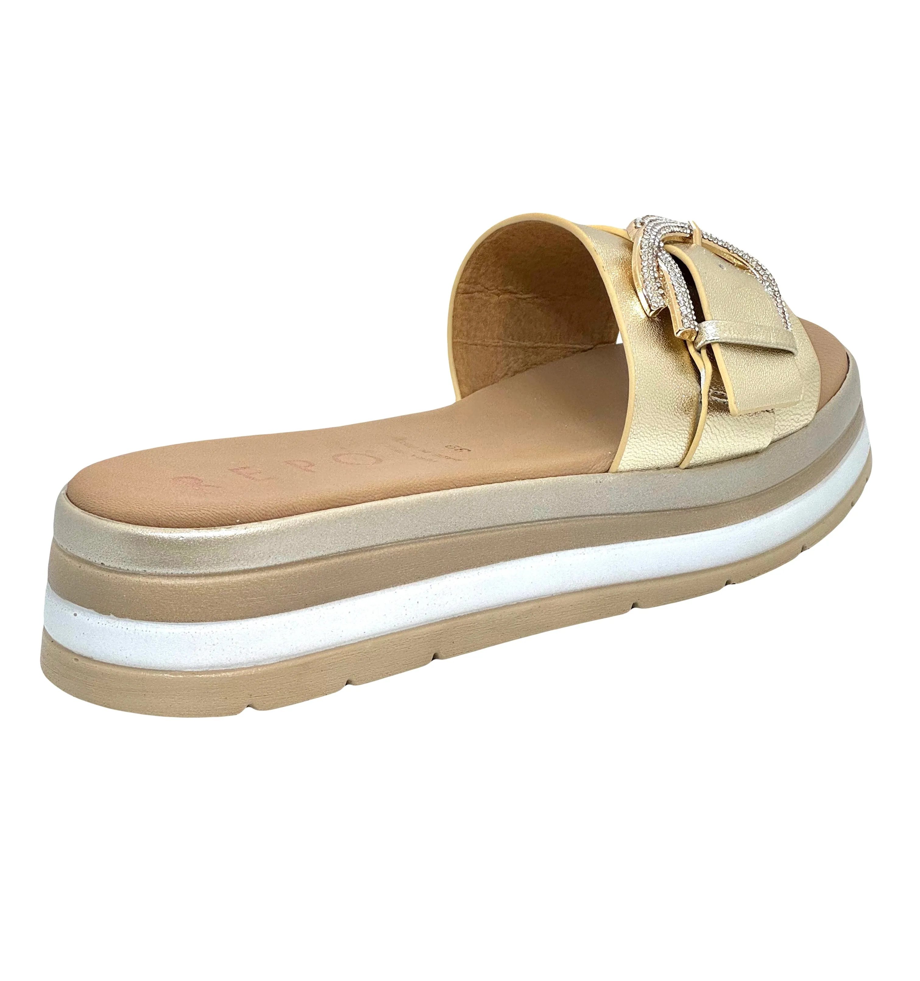 Repo Ladies Diamante Trim Mule Sandal