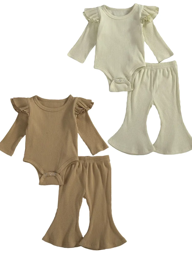 Ribbed knit 2pcs Bell set