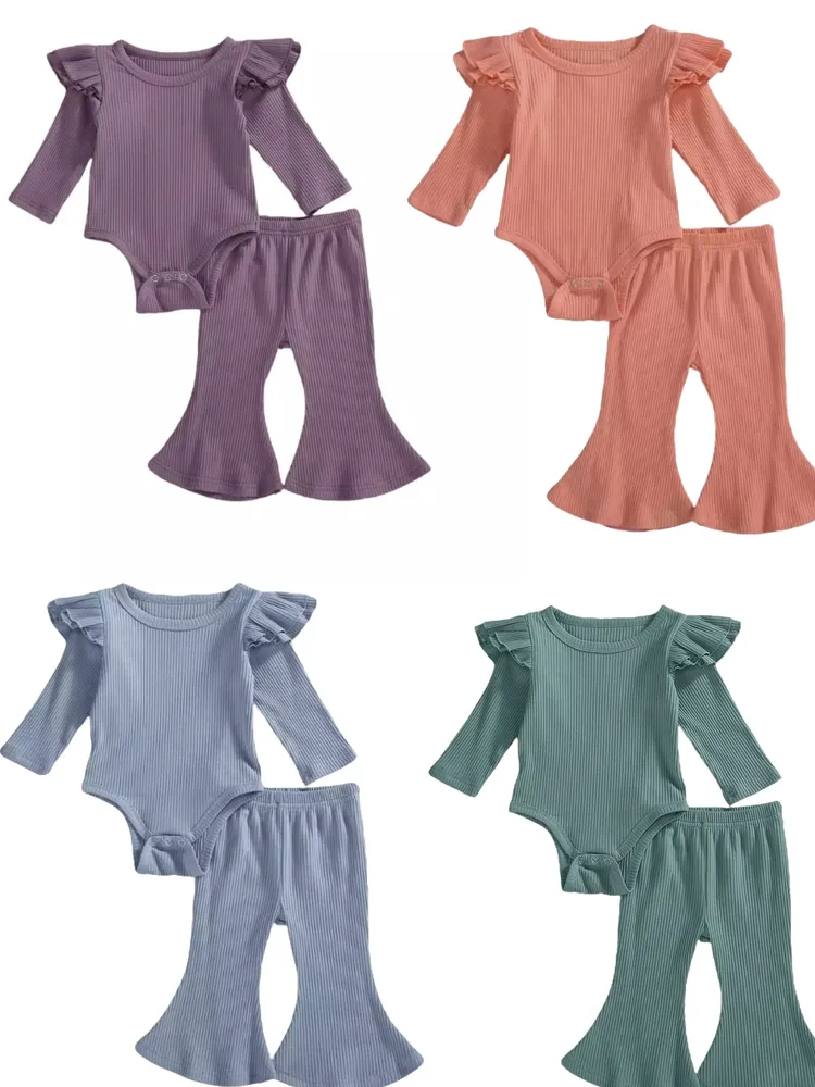 Ribbed knit 2pcs Bell set