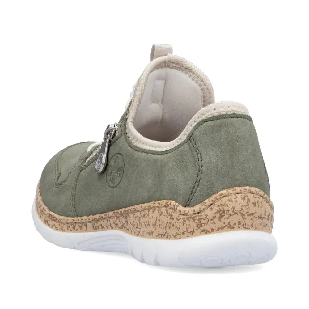 Rieker Women's Eikezip Stretch Sneakers- Green
