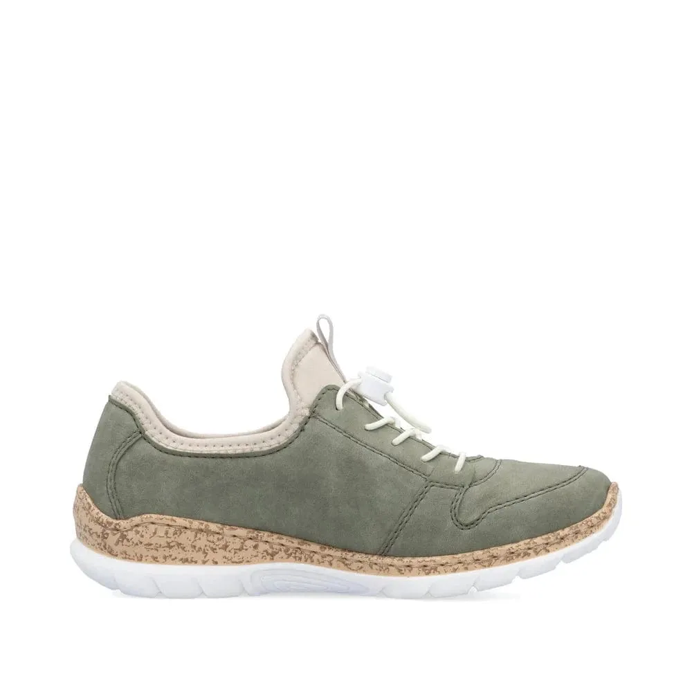 Rieker Women's Eikezip Stretch Sneakers- Green