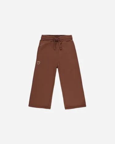 Rylee   Cru Wide Leg Sweatpant, Brick