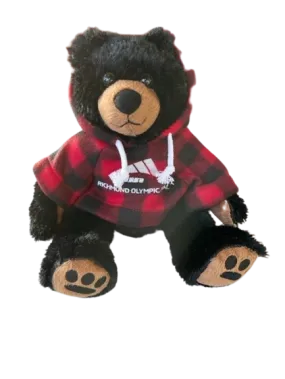 SAH 12" Cuddle Critter Black Bear w Richmond Olympic Oval Hoodie