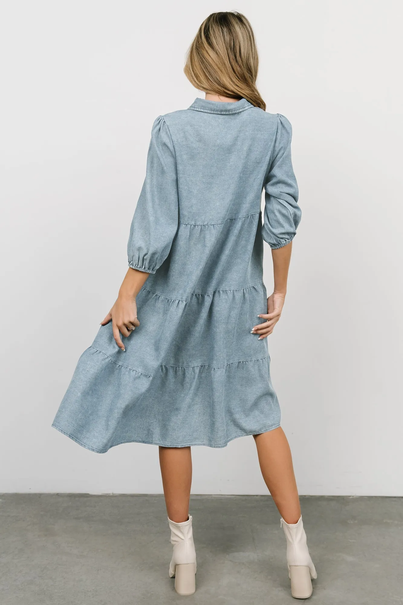 Sari Babydoll Dress | Chambray