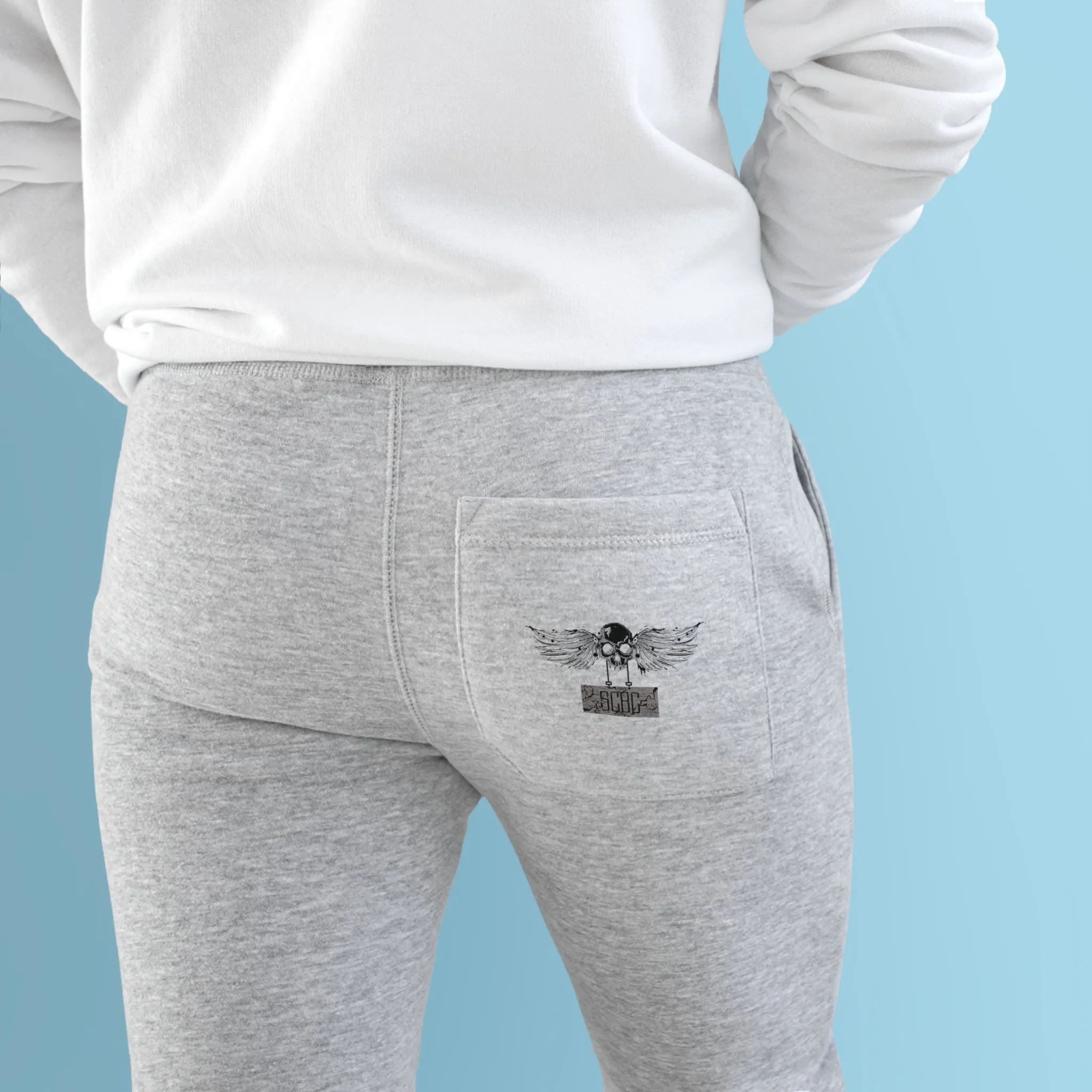 SCBC Unisex "Bone Drone" Fleece Joggers. Joggers, Grey Sweatpants, Casual Wear, Streetwear, Sports Wear, Unisex, Sweatpants, Brand Name.