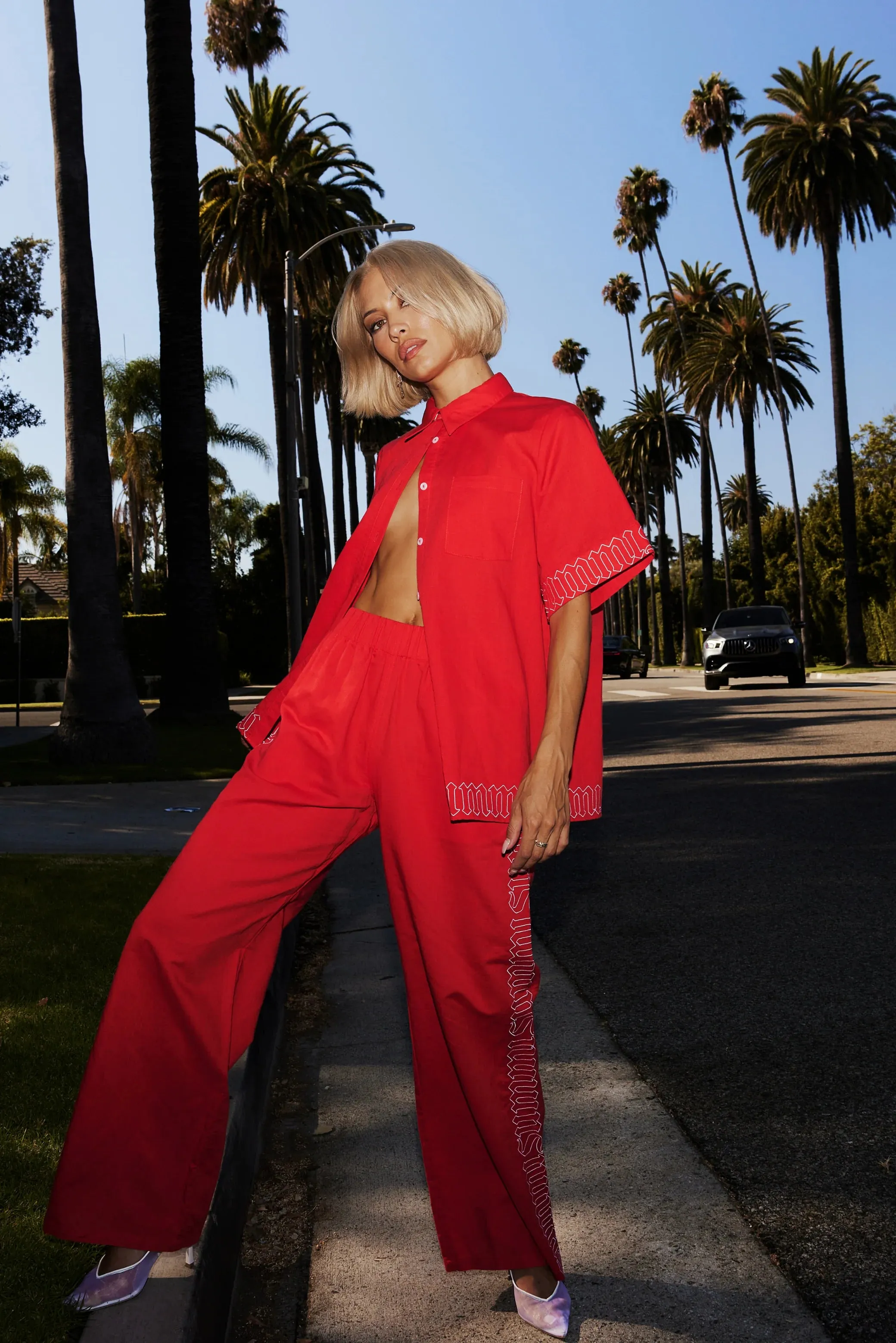 Sig Linen Pants - Scarlet Summi