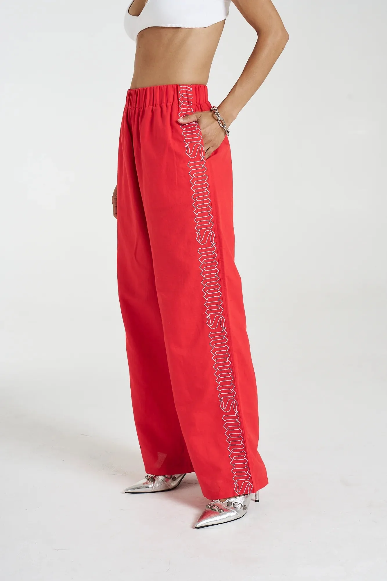 Sig Linen Pants - Scarlet Summi