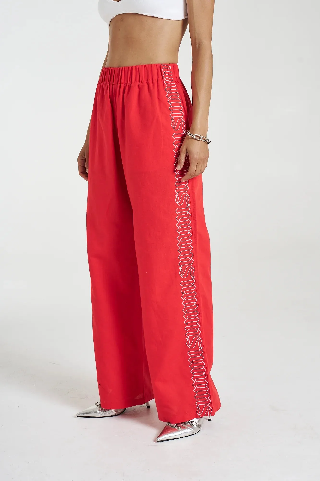 Sig Linen Pants - Scarlet Summi