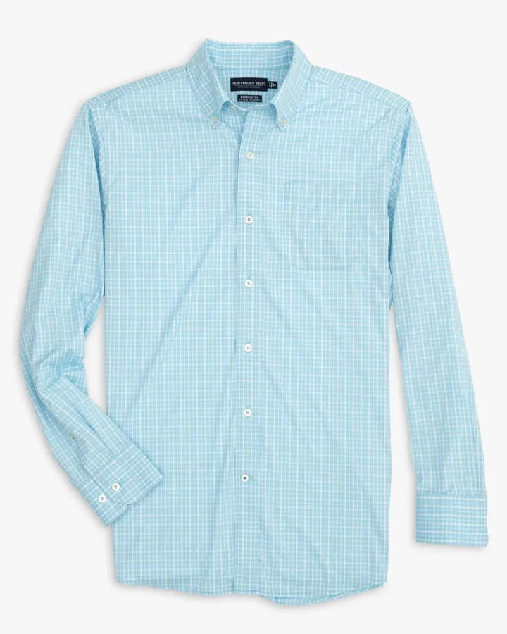 Southern Tide Men's brrr°® Charleston Beaumont Plaid Intercoastal Sport Shirt - Rain Water