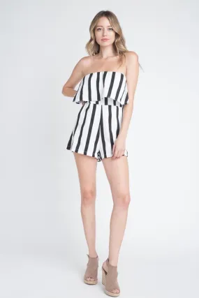 Strapless Stripe Pocket Romper | CozyCouture®