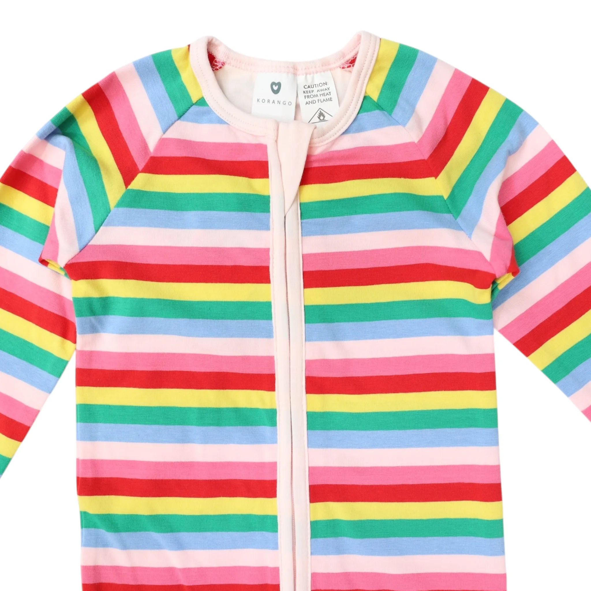 Stripe Long Sleeve Zip Romper Rainbow Stripe