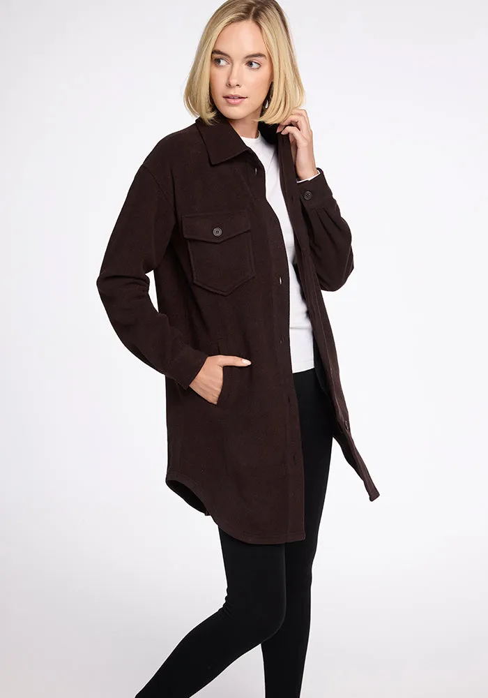 Sutton Shacket • Final Sale Deals! - French Roast