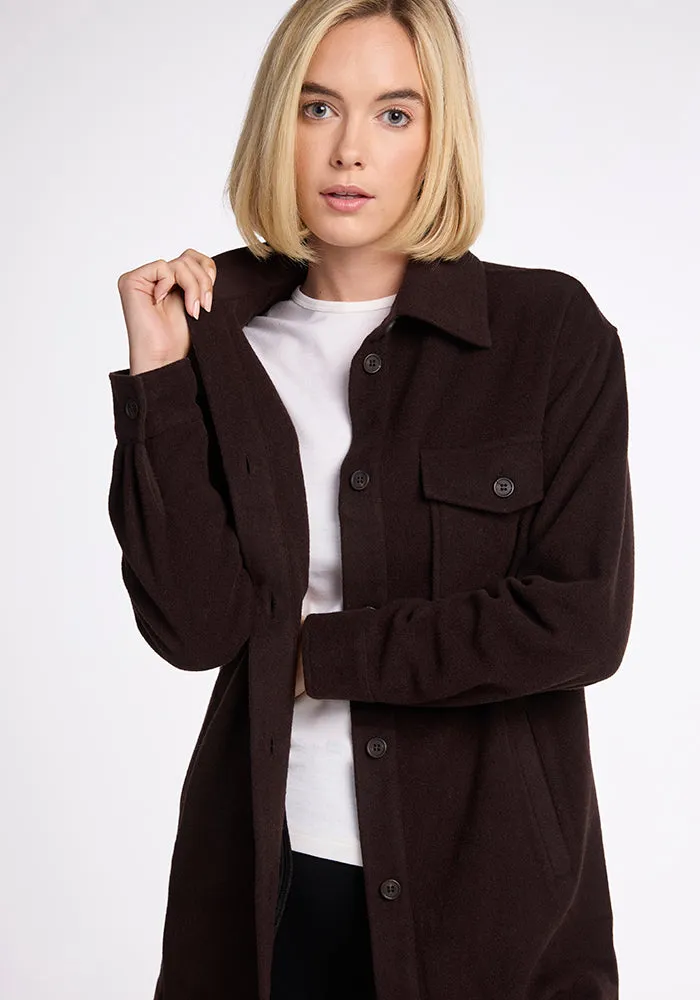 Sutton Shacket • Final Sale Deals! - French Roast