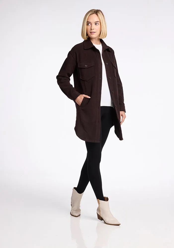 Sutton Shacket • Final Sale Deals! - French Roast