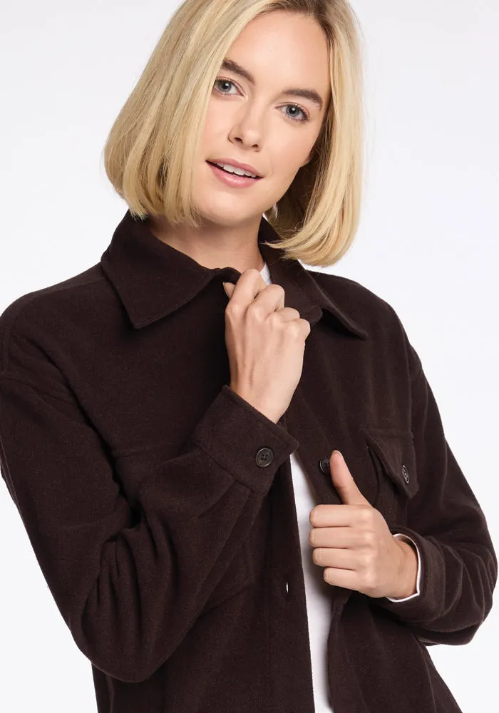 Sutton Shacket • Final Sale Deals! - French Roast