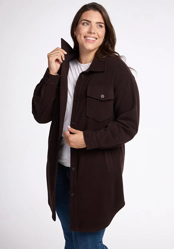 Sutton Shacket • Final Sale Deals! - French Roast