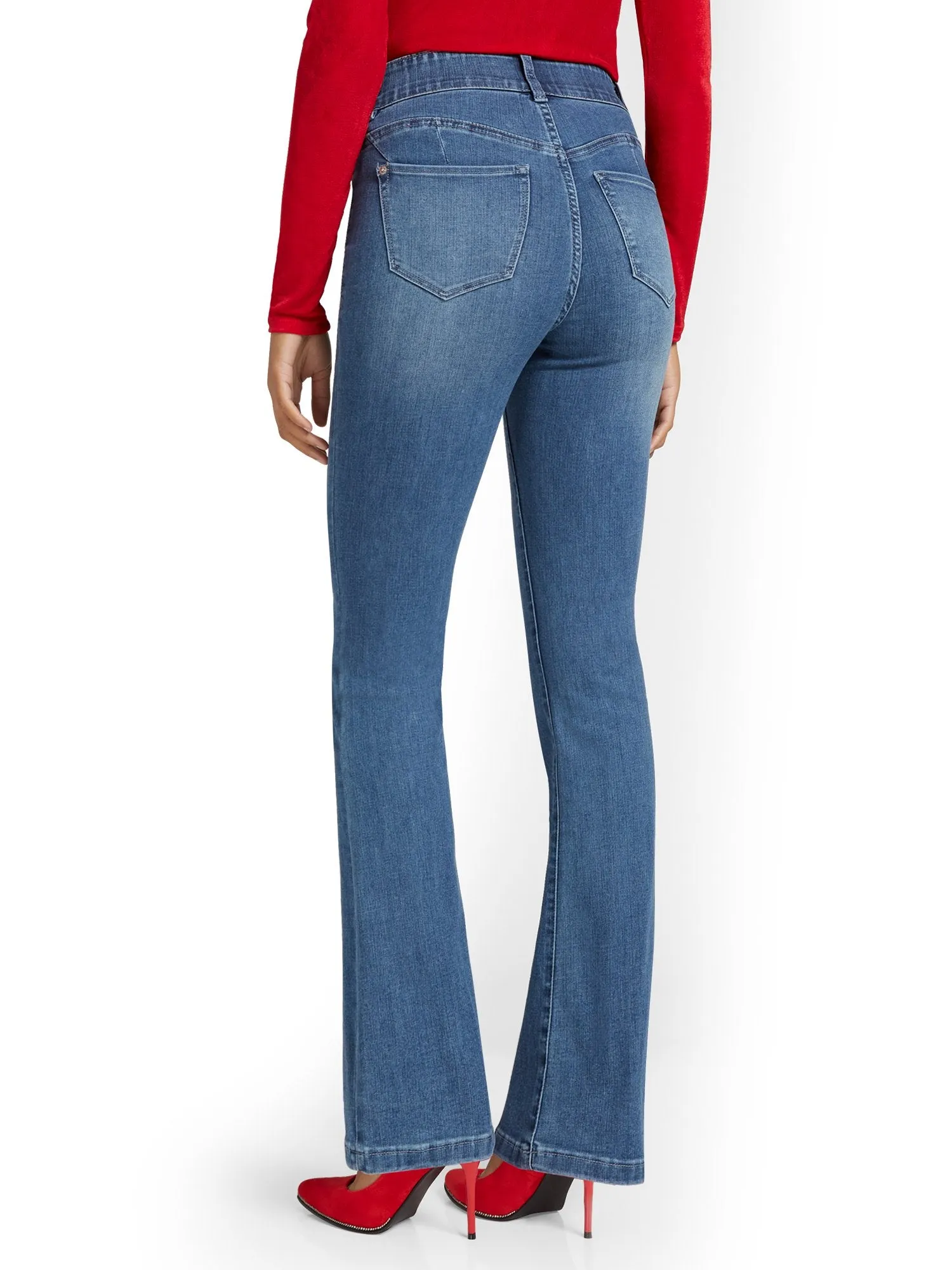 Tall Curvy High-Waisted Bootcut Jeans - Light Wash