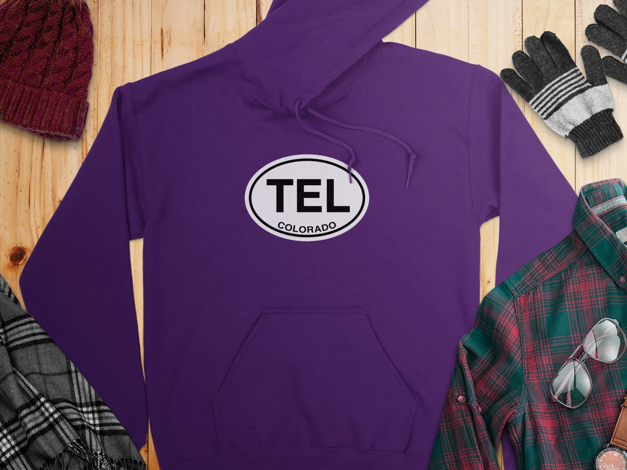 Telluride Mens Hoodie - Warm Gear for Colorado Mountain Fans