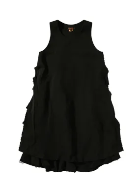 Tiered Overall Dress (Black)