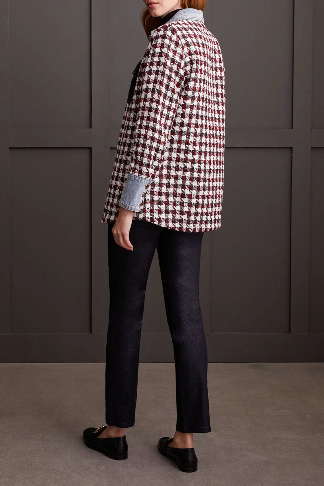 Tribal Jacket - Fancy Shacket - Scarlet /Denim