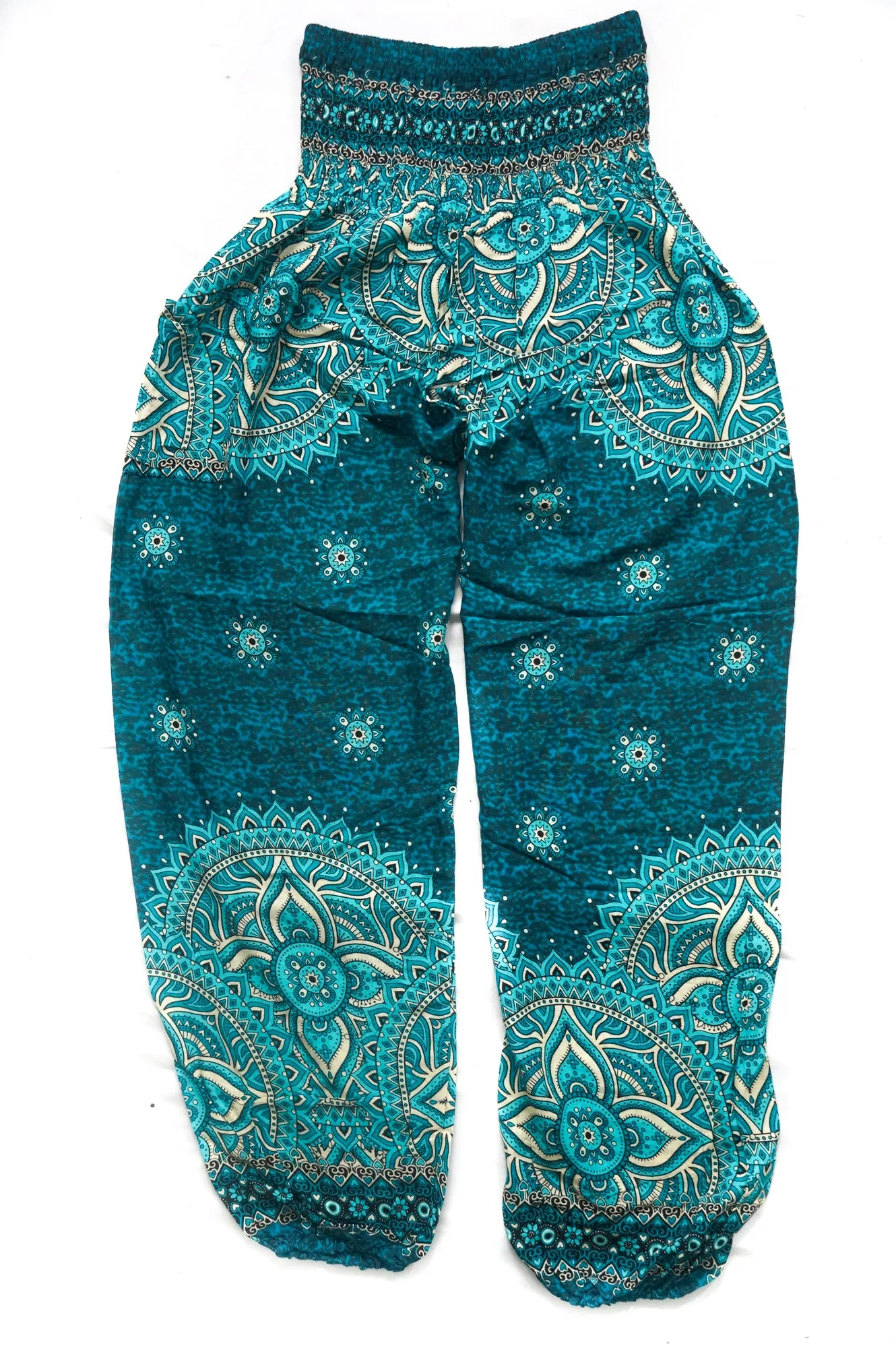 Turquoise Goddess Mandala Harem Pants