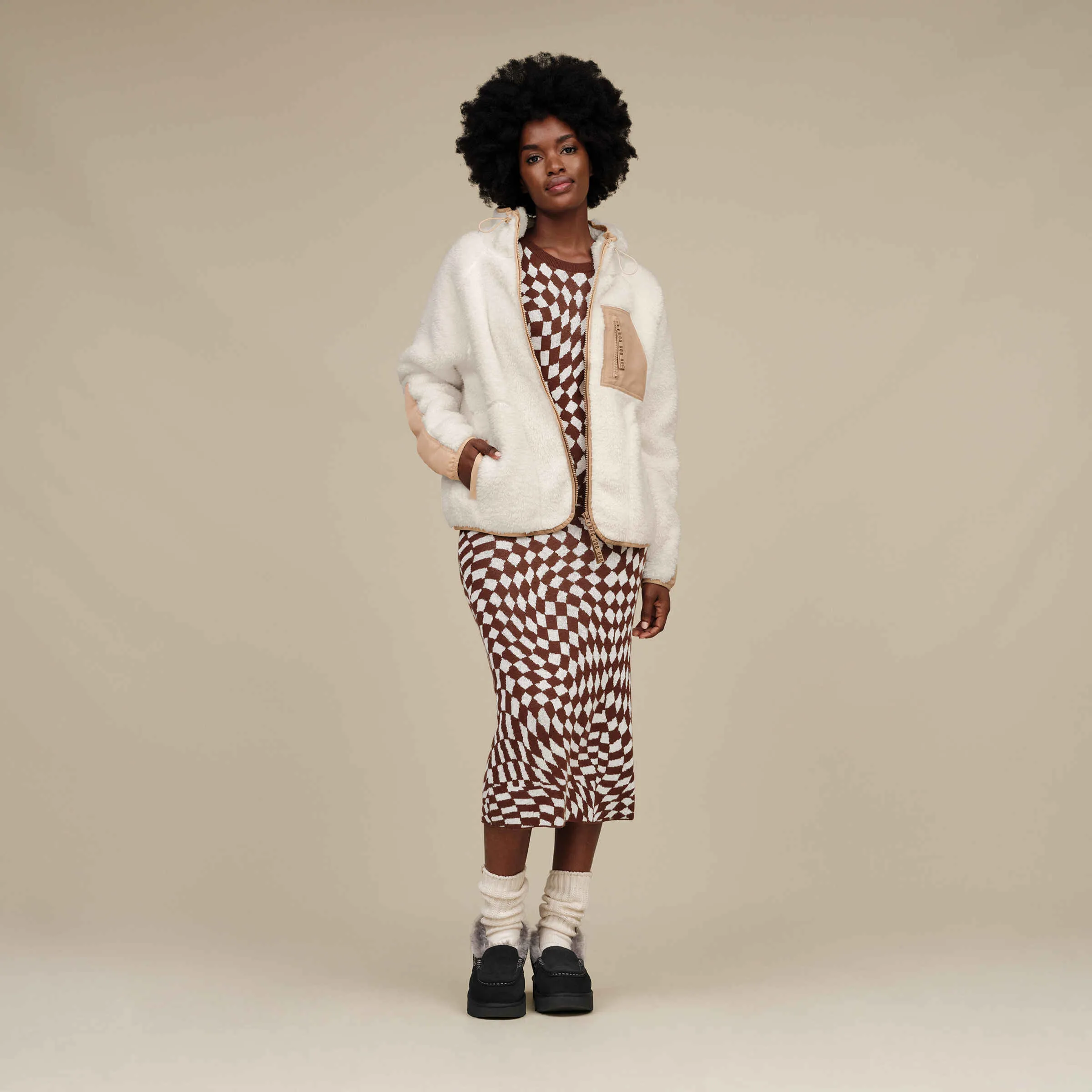 UGG Frankie UGGfluff Jacket Topa in Wave Multi WVM