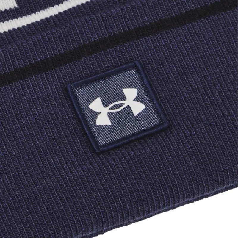 Under Armour Halftime Pom Golf Beanie - Midnight Navy/Summit White