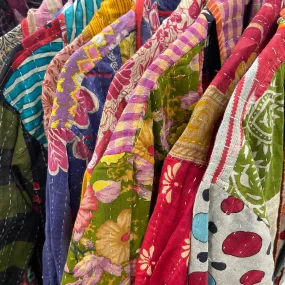 Vintage Kantha Quilted Kimono