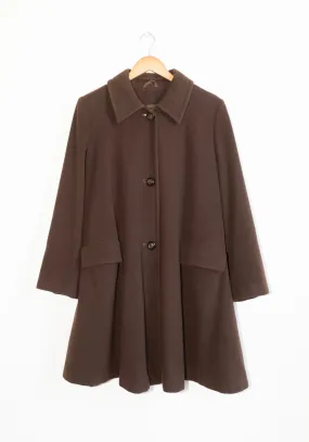 Vintage Pierre Cardin Wool Coat in Brown