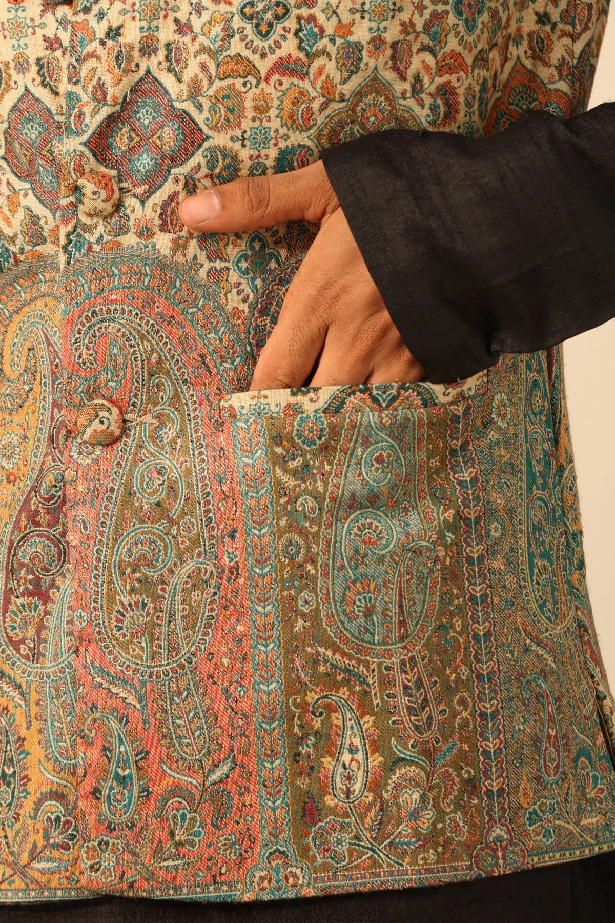 Viraj Fine Wool Silk Waist Coat