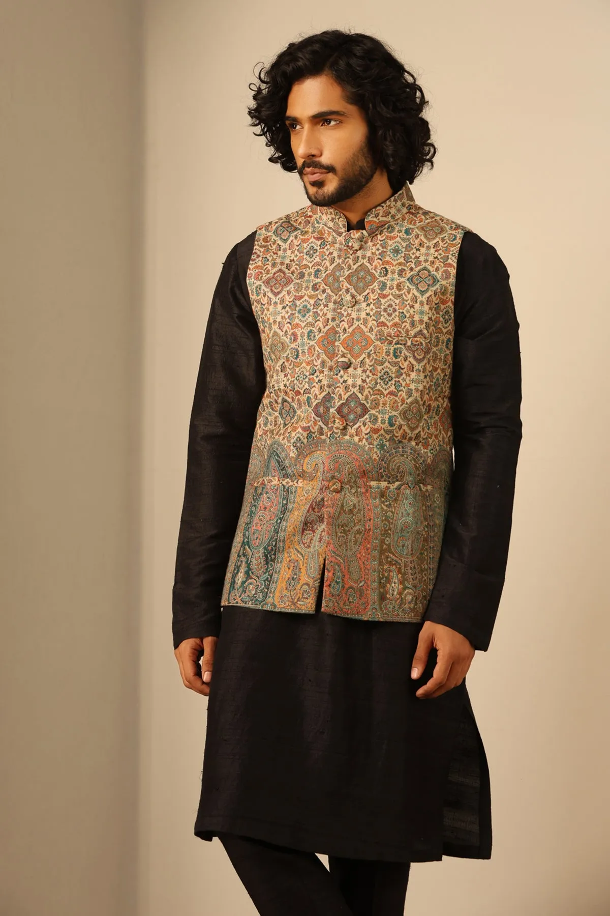 Viraj Fine Wool Silk Waist Coat