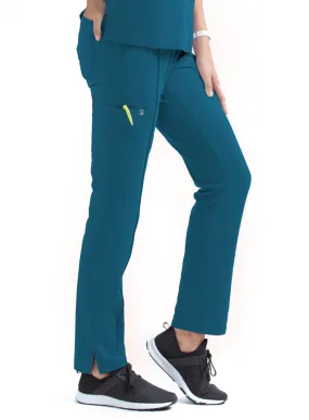 Women's Full Waistband Pant by Maevn (Regular) XS-3XL / Caribbean Blue