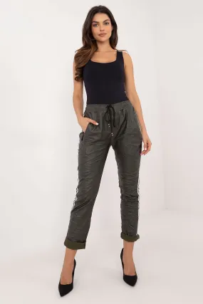 Women's high rise eco-leather pants