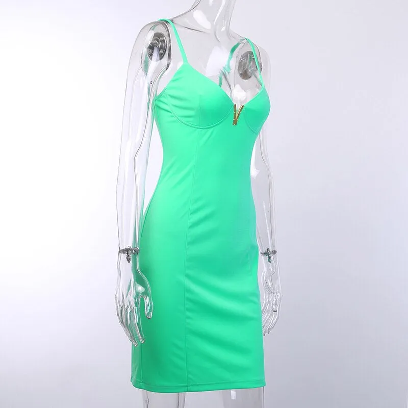 Women's Stretchy Skinny Sleeveless Mini Dress