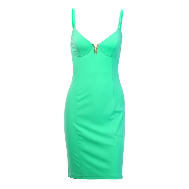 Women's Stretchy Skinny Sleeveless Mini Dress