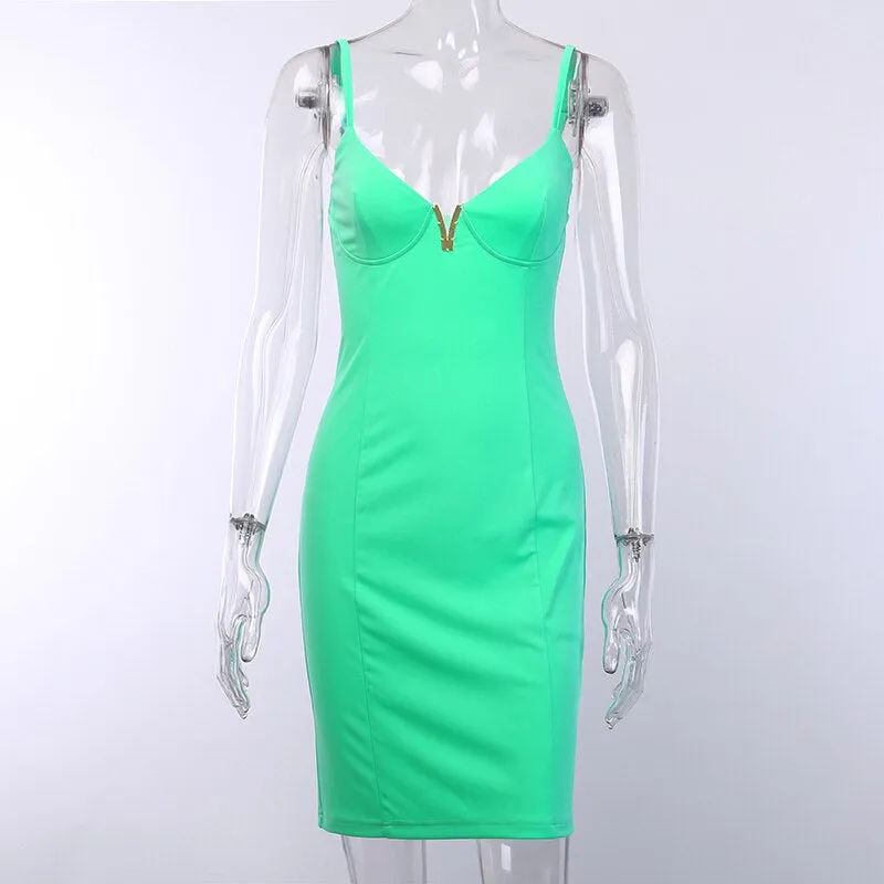 Women's Stretchy Skinny Sleeveless Mini Dress