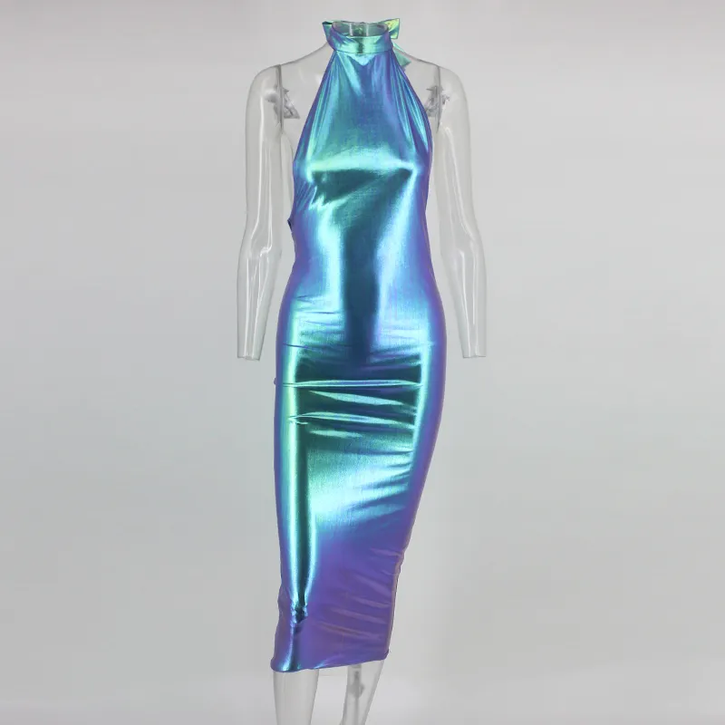 Women's Summer Sleeveless Sheath Backless Long Dress